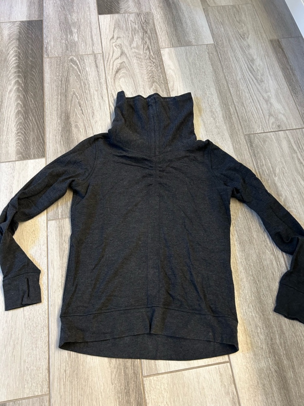 lululemon athletica Charcoal reversible Cowl Neck Sweater